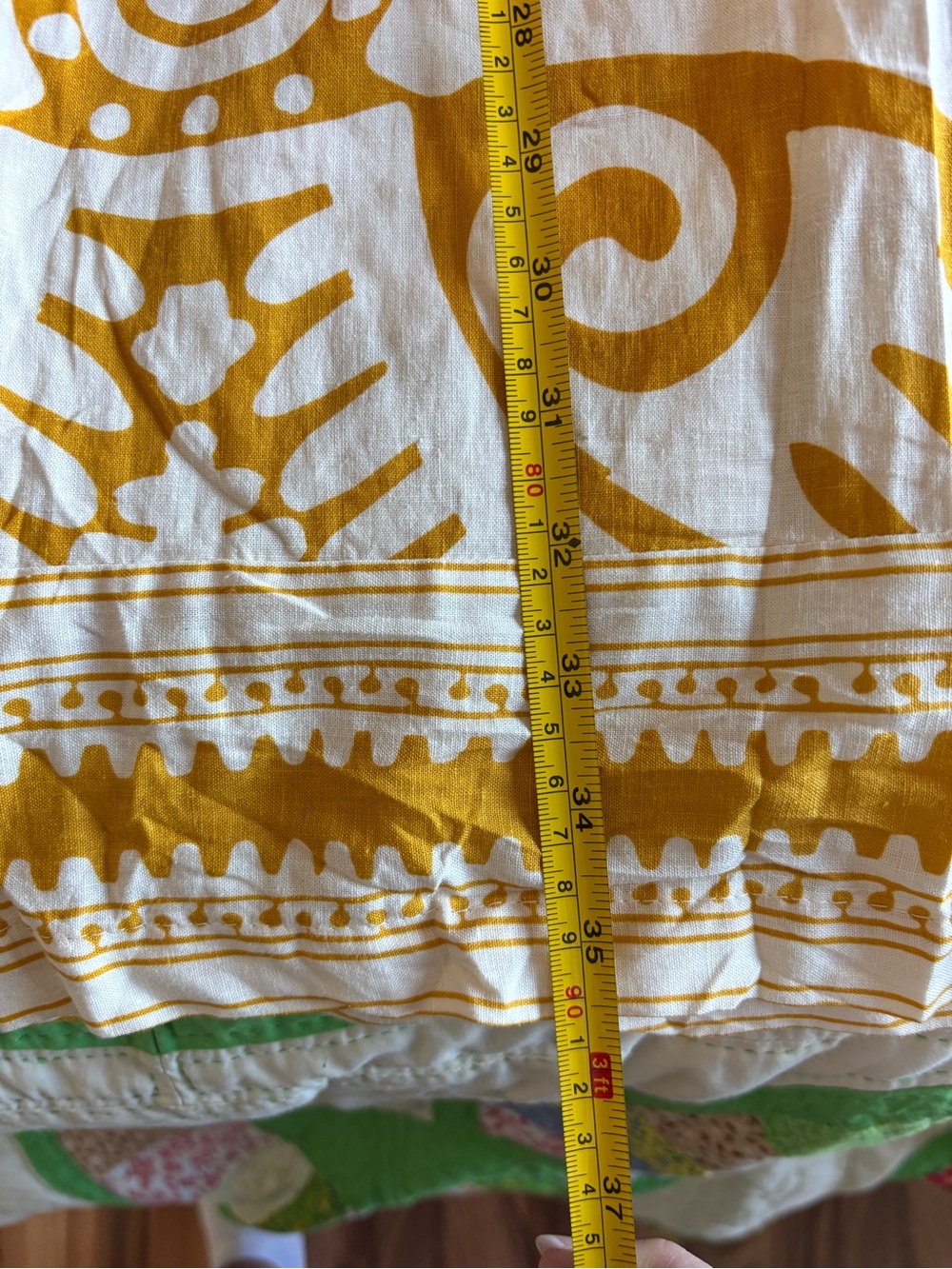 Haute Hippie Women’s Mustard and White Graphic Elastic-Waist Pants - Picture 6 of 8